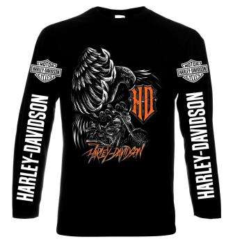 Harley Davidson, Eagle, men's long sleeve t-shirt, 100% cotton, S to 5XL